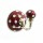 Maroon Polka Dots Bohemian Decorative Ceramic Wall Hook Coat Hanger Towel Hanger