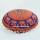 Blue & Red Boho Elephants Ring Indian Round Floor Pillow Cover 32 Inch 