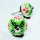 Green Flower Paint Decorative Ceramic Round Knob Set