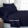Blue Hypoallergenic 4Pc Cotton Bed Sheet Set 1 Flat Sheet, 1 Fitted Sheet and 2 Pillowcases