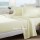 Beige 300 TC 4Pc Cotton Bed Sheet Set 1 Flat Sheet, 1 Fitted Sheet and 2 Pillowcases