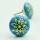 Turquoise Colorful Boho Ceramic Round Knob Set of 2