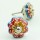 Yellow & Red Colorful Ceramic Cabinet Knobs Set of 2
