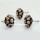 Brown Decorative Melon Boho chic Indian Ceramic Cabinet Knob Set of Two 