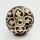 Brown Royal Medallion Decorative Ceramic Cabinet Knob Set of Two