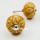 Bohemian Indian Round Ceramic Cupboard Cabinet Knob Set of Two