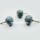 Grey Star Painted Decorative Round Ceramic Cabinet Knob Set of Two