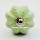 Green Flower Shaped Decorative Ceramic Cabinet Knob Set of 2