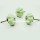 Boho Green Decorative Ceramic Drawer Knobs Set of 2