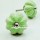 Decorative Green Boho Melon Ceramic Drawer Knobs Set of 2