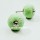 Decorative Green Flower Carved Ceramic Drawer Knobs Set of 2