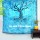 Turquoise Blue Boho Celestial Tree Tapestry
