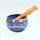 4 Inch Blue Hand Painted Metal Tibetan Singing Bowl Set with Mallet & Cushion