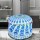 White & Blue Boho Chic Indian Mandala Pouf Ottoman Cover 22X14 Inch