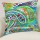 Decorative Teal Paisley Cotton Throw Pillow Cover 16X16 Inch