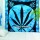 Turquoise & Black Hempest Marijuana Leaf Cannabis Weed Tapestry Wall Hanging