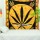 Orange & Black Hempest Marijuana Leaf Cannabis Weed Tapestry Wall Hanging