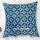 Star Indigo Blue Cotton Throw Pillow Cover 16X16 Inch