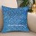 Decorative Zigzag Indigo Blue Square Throw Pillow Cover 16X16 Inch