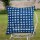 Polka Dots Indigo Blue Rug Pillow Cover 40X40 Cm