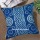 Blue Tribal Print Indigo Square Throw Pillow Cover 16" Inch