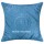 Blue Indian Mirror Embroidered Throw Pillow Cover 18X18 Inch