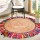 Sisal Jute Braided 4 Ft Round Colorful Fringed Indoor Area Rug