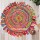 Colorful Jute Cotton Braided 3 Ft Round Fringed Rug