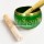 Green Buddhist Mantra Tibetan Singing Bowl Set with Striker and Cushion 4.5 Inch - A Perfect Gift