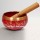 Red Hand Painted Buddhist Mantra Singing Bowl Set 4.5 Inch - A Perfect Gift