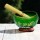 Green Third Eye Chakra Singing Bowl Set with Striker and Cushion 4.5 Inch