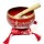 Red Star Mantra Tibetan Singing Bowl Set with Mallet & Cushion - 5.5 Inch Perfect Spiritual Gift 