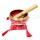 Red Tibetan Handmade Singing Bowl with Striker & Cushion - 4 Inch Perfect Spiritual Gift 