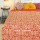Orange Paisley Print Ikat Kantha Quilt Blanket Bedding Throw