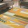 Yellow Multicolored Boho Patterned Reversible Cotton Area Rug 4X6 Ft