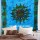 Turquoise Blue Celestial Sun Galaxy Wall Tapestry 