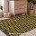 Geometric Tan & Beige Indian Southwestern Jute Area Rug 3X5 Ft