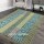 Yellow Multi Diamond & Polka Dots Hand Block Print Boho Area Rug 4X6 Ft