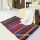 Multicolored Purple Boho Braided Striped Reversible Chindi Area Rag Rug 3X5 Ft