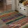 Multicolored Green Boho Braided Striped Reversible Chindi Area Rag Rug 3X5 Ft
