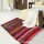 Multicolored Maroon Boho Braided Striped Reversible Chindi Area Rag Rug 3X5 Ft