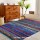 Handmade Blue Boho Braided Reversible Chindi Area Rag Rug 4X6 Ft