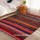 Handmade Maroon Boho Braided Reversible Chindi Area Rag Rug 4X6 Ft