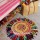2 Feet Indian Braided Colorful Jute Chindi Fringed Rug