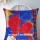 Blue & Red Decorative & Boho Accent Indian Kantha Pillow Cover 16X16 Inch