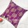 Purple Decorative Floral Indian Cotton Kantha Square Throw Pillow Cushion Cover 16X16 Inch