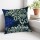 Blue & Black Boho Decorative 20X20 Inch Kantha Throw Pillow Cover