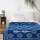 Blue Sunflower Block Print Cotton Kantha Quilt Blanket - Twin Size