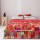 Red Multi Patchwork Silk Patola Kantha Quilt Blanket Throw - Queen Size