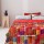 Red Multi Patchwork Silk Patola Kantha Quilt - Twin Size